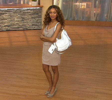 B. Makowsky Pebble Leather Convertible Hobo w/ Leather Wristlet