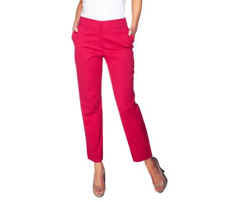 George Simonton Regular Cotton Sateen Straight Leg Pants - A231225