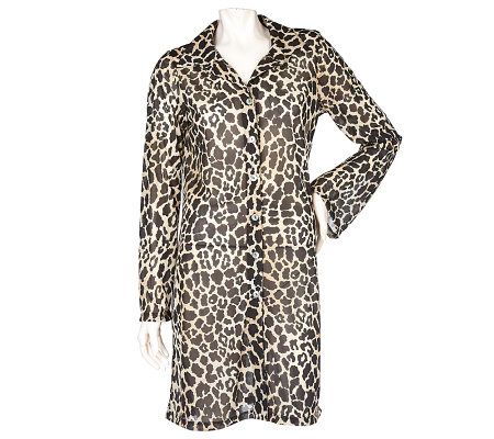 Effortless Style by Citiknits Long Sleeve Printed Duster - A93825