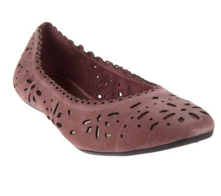 Tignanello Suede Perforated Ballet Flats - A212326