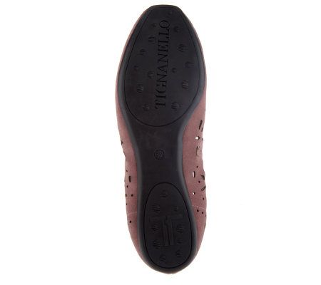 Tignanello Suede Perforated Ballet Flats