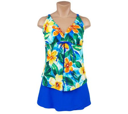 Ocean Dream Signature Sun Kissed Tankini with Wrap Skirtini - A214826