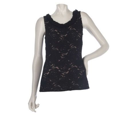 Kathleen Kirkwood Garden of Roses Stretch Lace Cami - A217226