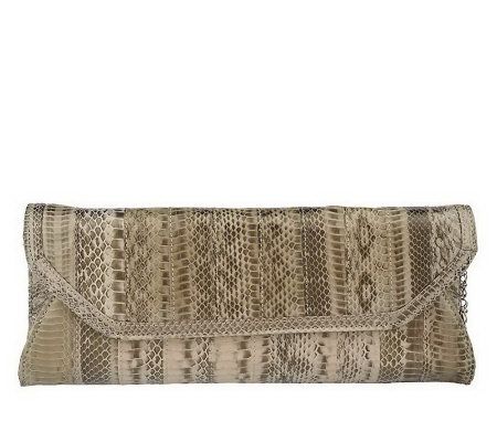 As Is Pure Genuine Watersnake Clutch - A223426