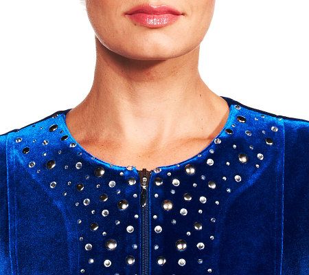 Joan Rivers Regular Length Cozy in Style Velour Lounger