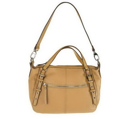 As Is Tignanello Pebble Leather Adjustable Satchel - A226726