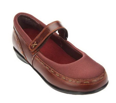 Aetrex Berries Mary Jane Shoes with Stitch Detail - A228526