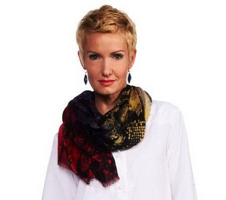 Joan Rivers Ombre Python Pattern Scarf - A228726