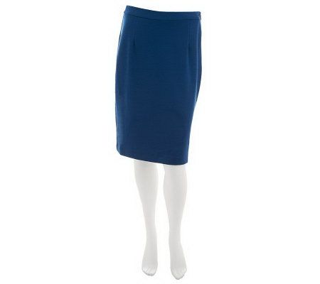 Linea by Louis DellOlio Pencil Skirt with Side Zipper - A230026