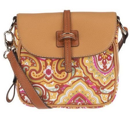 Tignanello Cotton Twill Crossbody Bag with Flap Closure - A231026