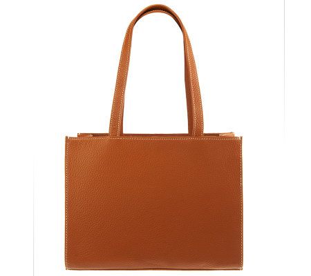 Dooney & Bourke Pebble Leather Janine Bag w/ Front Pocket