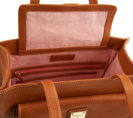 Dooney & Bourke Pebble Leather Janine Bag w/ Front Pocket