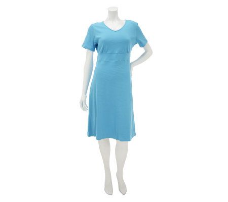 Liz Claiborne New York Essentials Rounded V-Neck Knit Dress - A231826