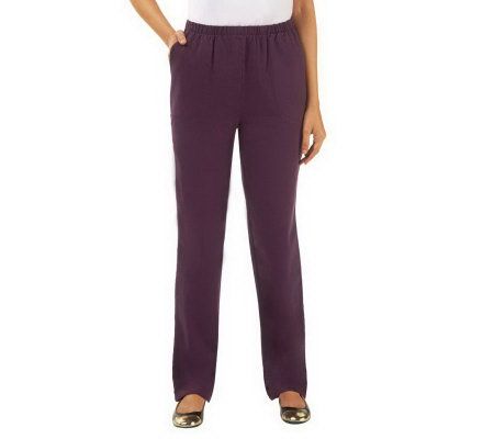As Is Denim & Co. How Comfy Petite Pull-On Side Pocket Pants - A232526