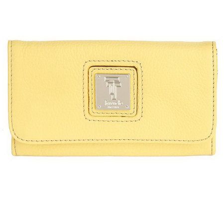 Tignanello Pebble Leather Credit Card Case w/Hardware Details - A90826