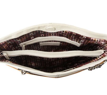 Tignanello Two Tone Glove Leather East/West Tote Bag