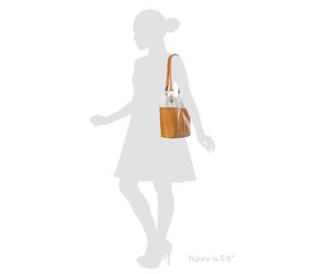 Tignanello Two Tone Glove Leather East/West Tote Bag