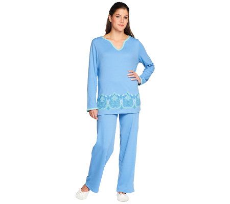 Stan Herman Goa Temple Brushed Interlock 2-piece PJ Set - A216827