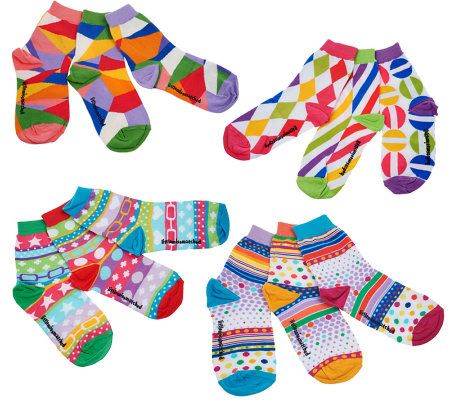 little missmatched 12-pack Geo Print Crew Socks - A217027