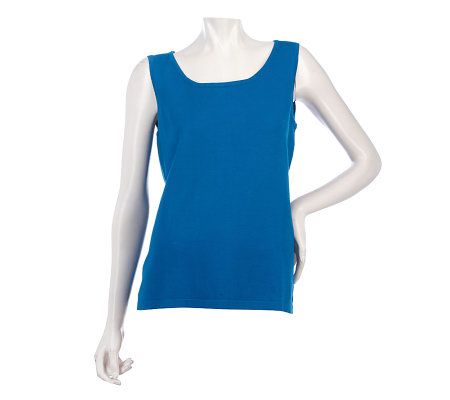 Linea by Louis DellOlio Whisper Knit Scoopneck Tank - A217627