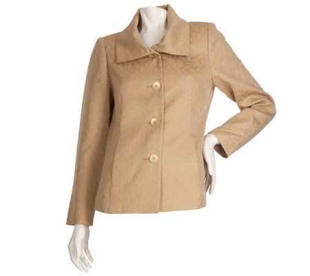 George Simonton Fully Lined Jacquard Jacket with Metallic Detail - A218427