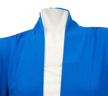 Susan Graver Essentials Liquid Knit 3/4 Sleeve Cardigan