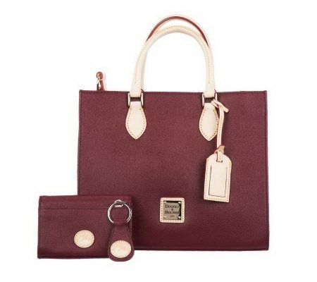 Dooney & Bourke Leather Janine Satchel w/Accessories - A224227