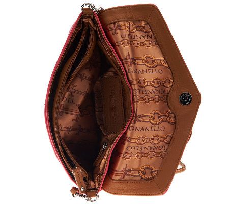 Tignanello Pebble Leather East/West Flap Crossbody