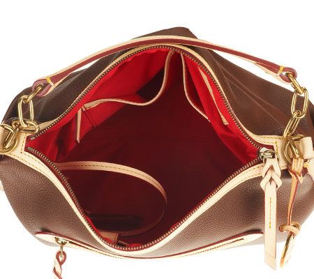 Dooney & Bourke Pebble Leather Small Sac with Key Fob