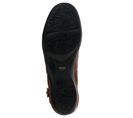 Aetrex Amy Leather Ankle Boots w/ Buckle Detail