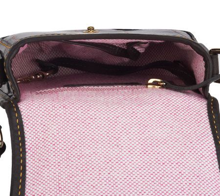 Dooney & Bourke Croco Embossed Leather Mini Flap Crossbody