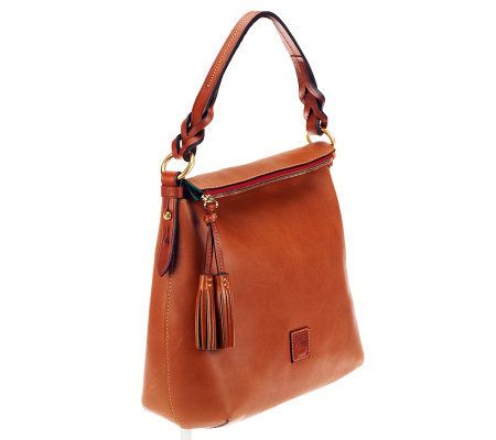 As Is Dooney & Bourke Florentine Leather Twist Strap Hobo Bag