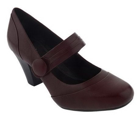 Clarks Bendables Ruby Shimmer Leather Mary Janes w/ Button - A204028