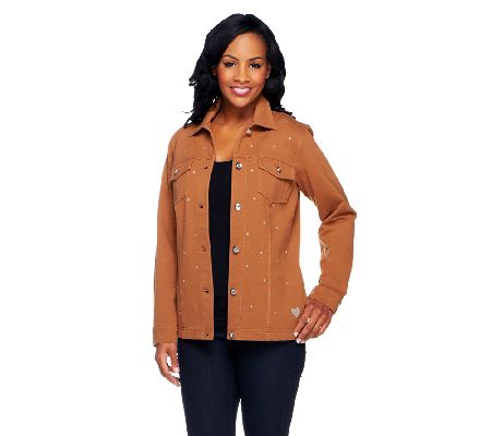 Quacker Factory DreamJeannes Knit Denim Jacket - A209928