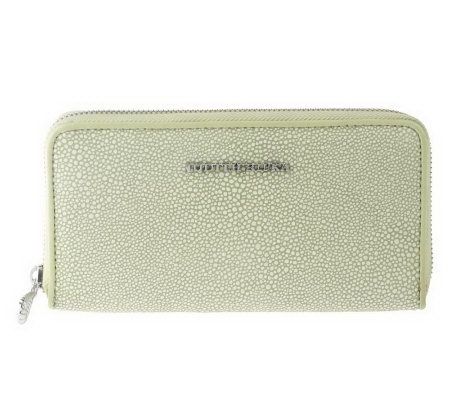 Judith Ripka Lexington Stingray EmbossedLeather Zip Wallet - A215228