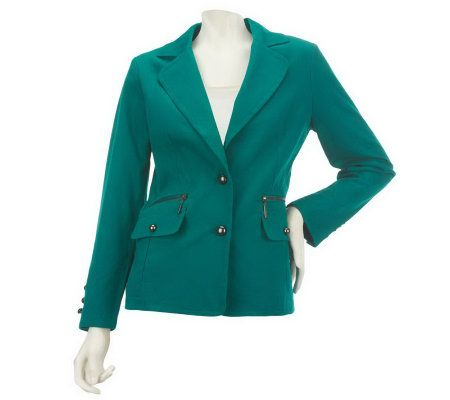 Linea by Louis DellOlio Stretch Brushed Cotton Blazer - A216528