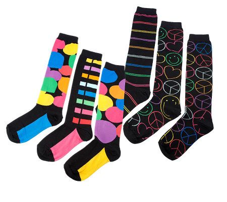 little missmatched CrazyCoordinate Peace & Love Knee Highs - A217028