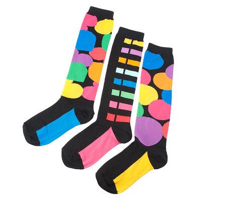 little missmatched CrazyCoordinate Peace & Love Knee Highs