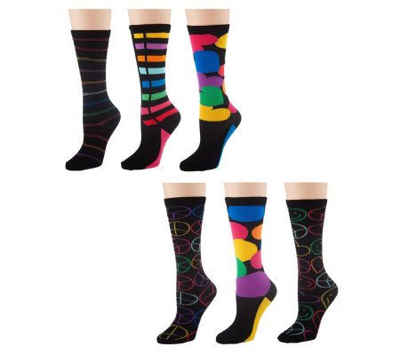 little missmatched CrazyCoordinate Peace & Love Knee Highs