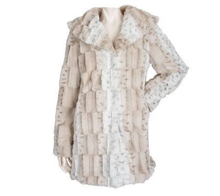 Dennis Basso Fully Lined Faux Fur Shawl Collar Coat - A220228