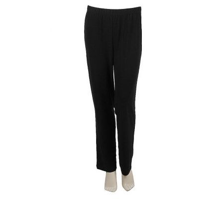 Nina Leonard Matte Jersey Straight Leg Pants - A227628