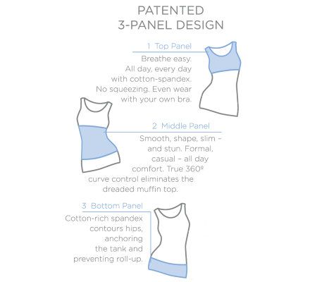 Jockey Shapewear 3-panel High Back Scoop Neck Tank