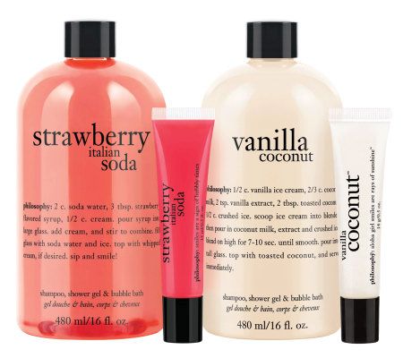 philosophy italian soda & island smoothie 16 oz 3-in-1gel & lip shine duo - A228728