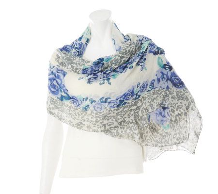 Amiee Lynn Floral and Animal Printed Scarf