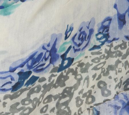 Amiee Lynn Floral and Animal Printed Scarf