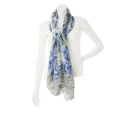 Amiee Lynn Floral and Animal Printed Scarf - A230128