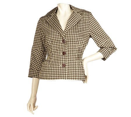 Joan Rivers Signature Houndstooth Jacket