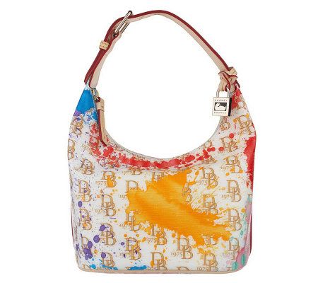 Dooney & Bourke Coated Fabric 1975 Signature Splash Bucket Bag - A216329