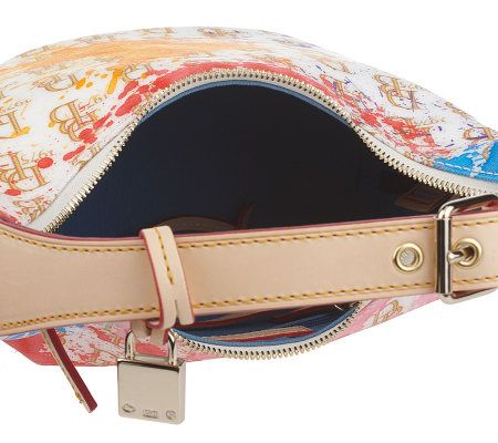 Dooney & Bourke Coated Fabric 1975 Signature Splash Bucket Bag