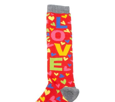 little missmatched CrazyCoordinate Live,Laugh&Love Knee Highs